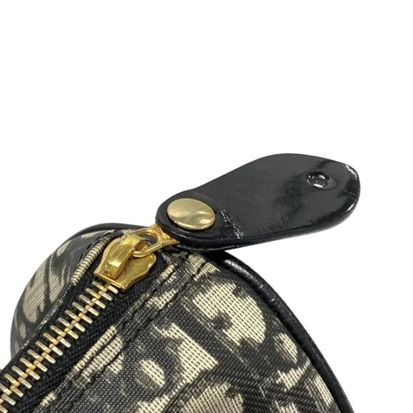 DIOR/ChristianDior Trotteur Cream Black PVC Patent Leather Handbag 674-082025 - Picture 11 of 14